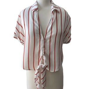 BeCool Striped Waist Tie top size Medium